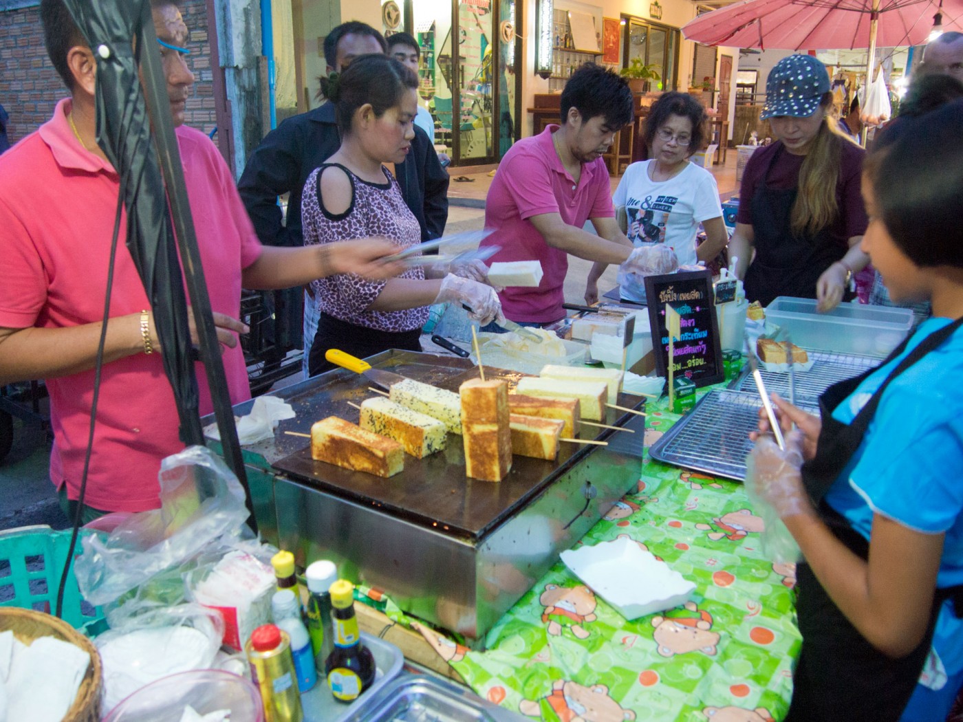 Essensstand auf der Walking Street von Lamai, Koh Samui