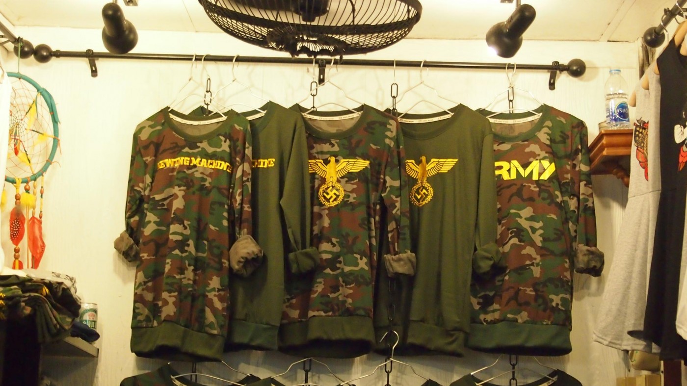 Army clothes at the Chatuchak Market in Bangkok