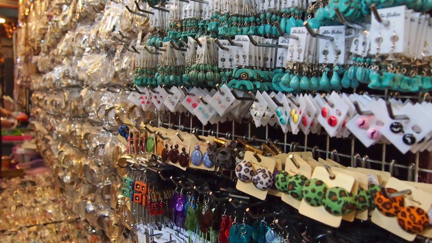Earrings at the Chatuchak Market, Bangkok, Thailand