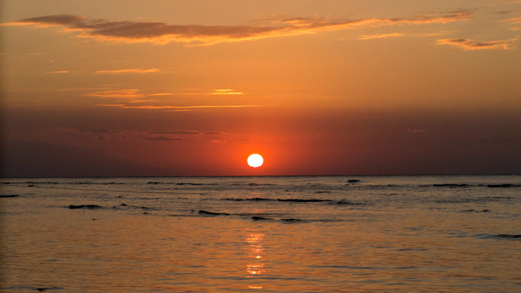 Sonnenuntergang auf Gili Trawangan, Indonesien