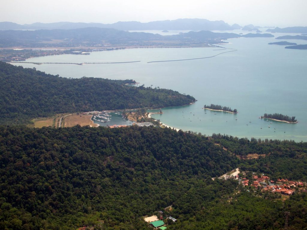 View at Langkawi from the middle station of the Cable Car ride