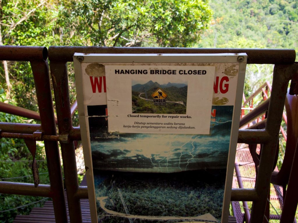 Sky Bridge closed for repair works