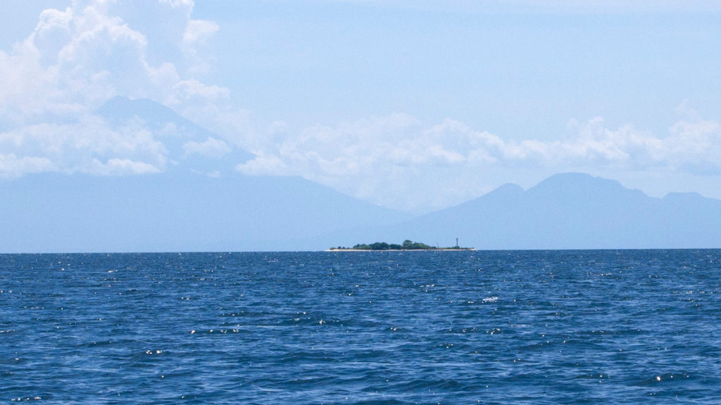 Gili Poh and Mount Agung on Bali in the background