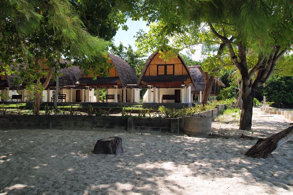 Bungalows at the beach on Gili Nanggu, Lombok