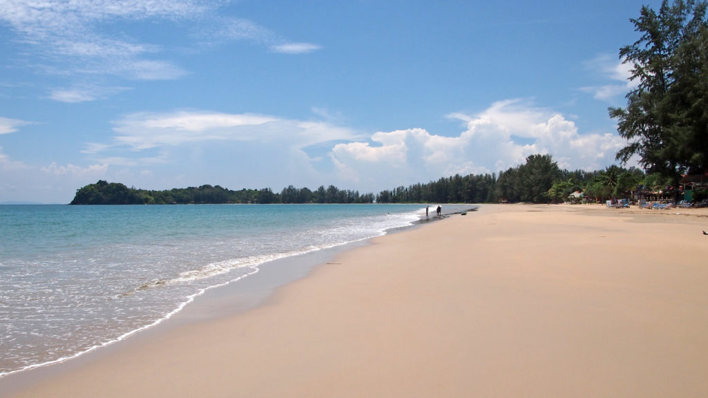 Klong Dao Beach with sunshine on Koh Lanta