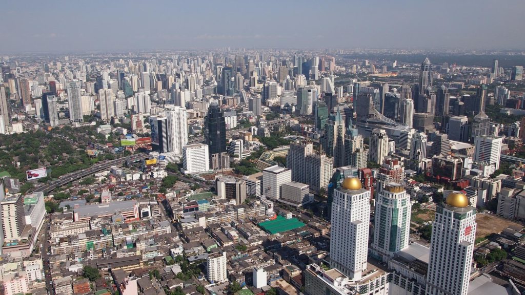 Die Aussicht vom Baiyoke Skytower über Bangkok, Thailand