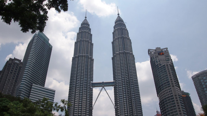 The Petronas Twin Towers in Kuala Lumpur