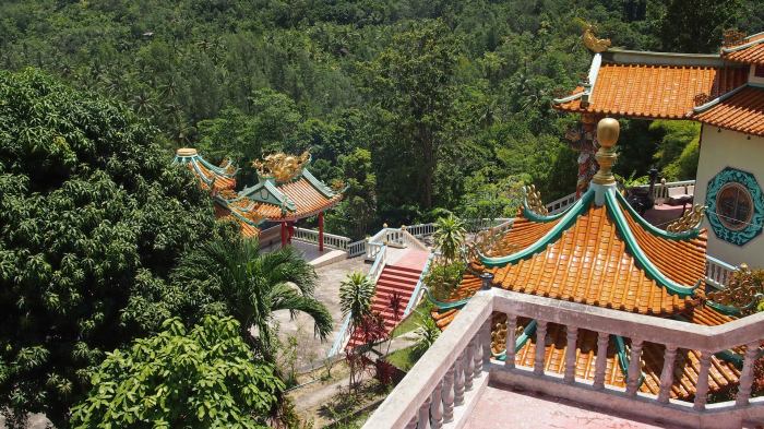 Tolle Aussicht auf Koh Phangans chinesischen Tempel