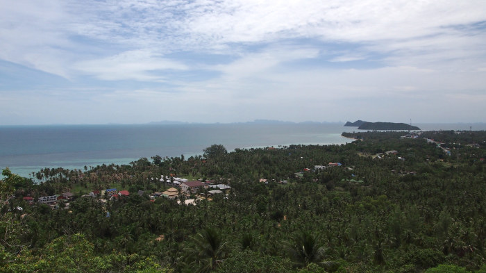 The view from Wat Khao Tham on Koh Phangan