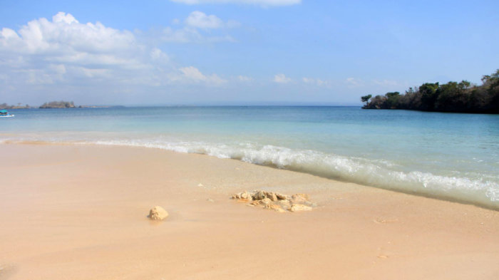 Pink Beach in the southeast of Lombok