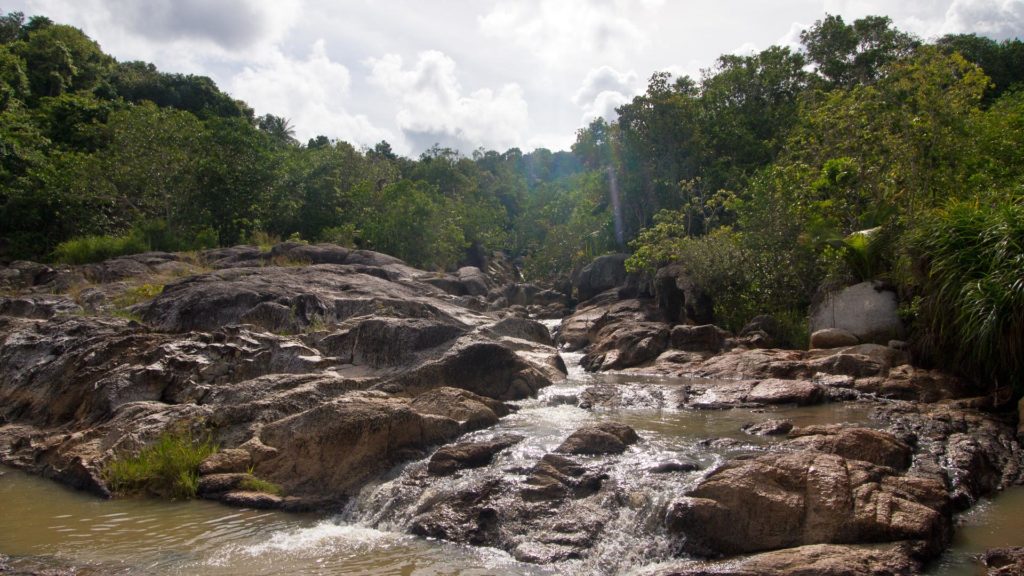 The Than Sadet Waterfall in the northeast of Koh Phangan