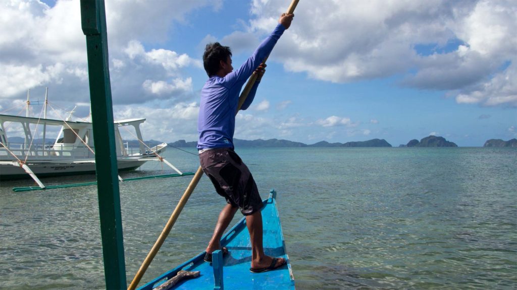 The driver of today's boat tour in El Nido