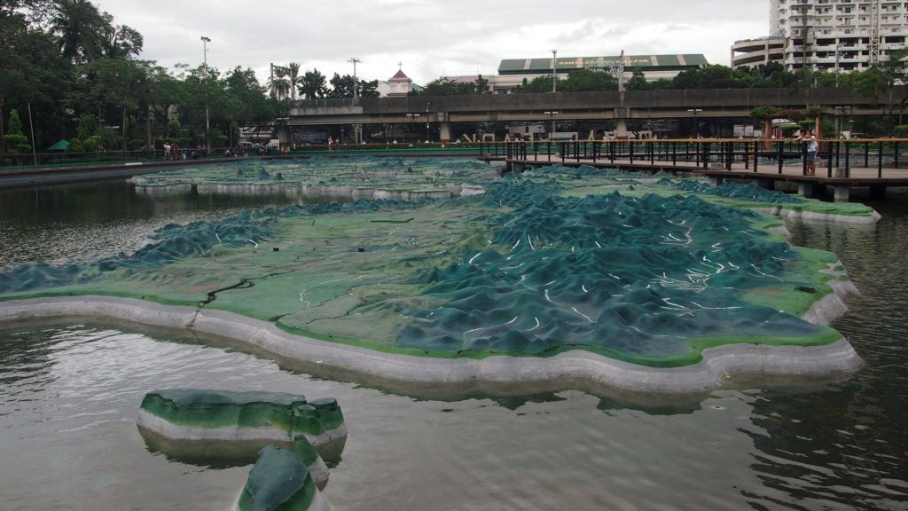 Relief map of the Philippines in the Rizal Park, Manila