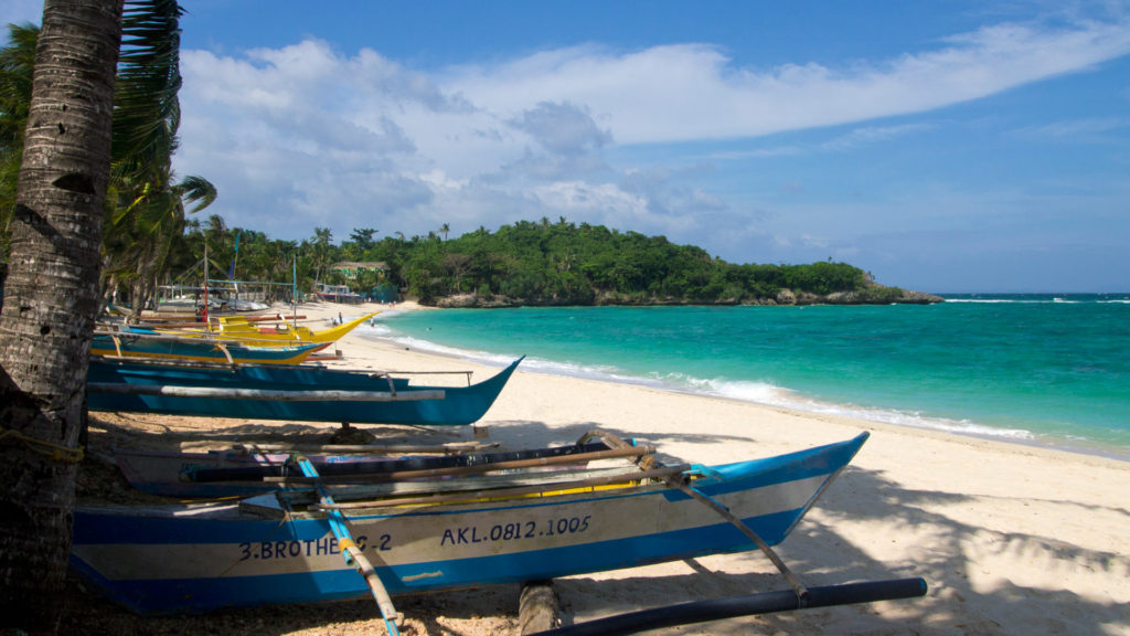 Der Tambisaan Beach auf Boracay, Philippinen