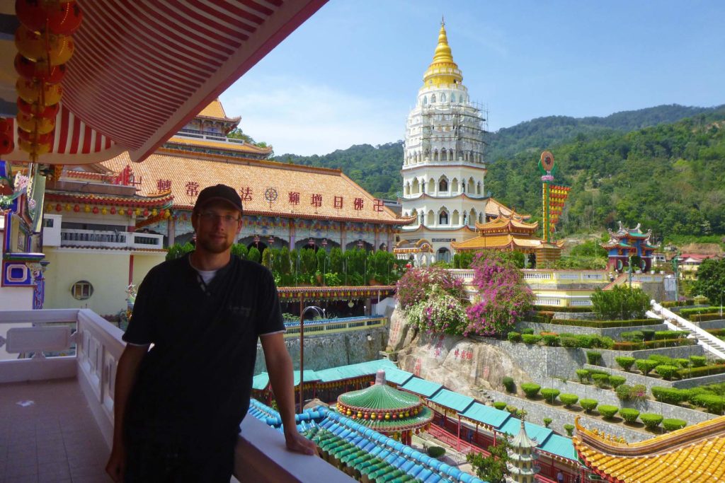 Daniel in the temples of Penang, Malaysia