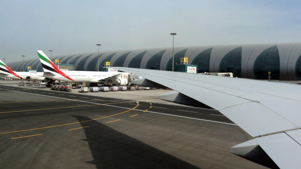 Emirates Flugzeuge am Airport Dubai