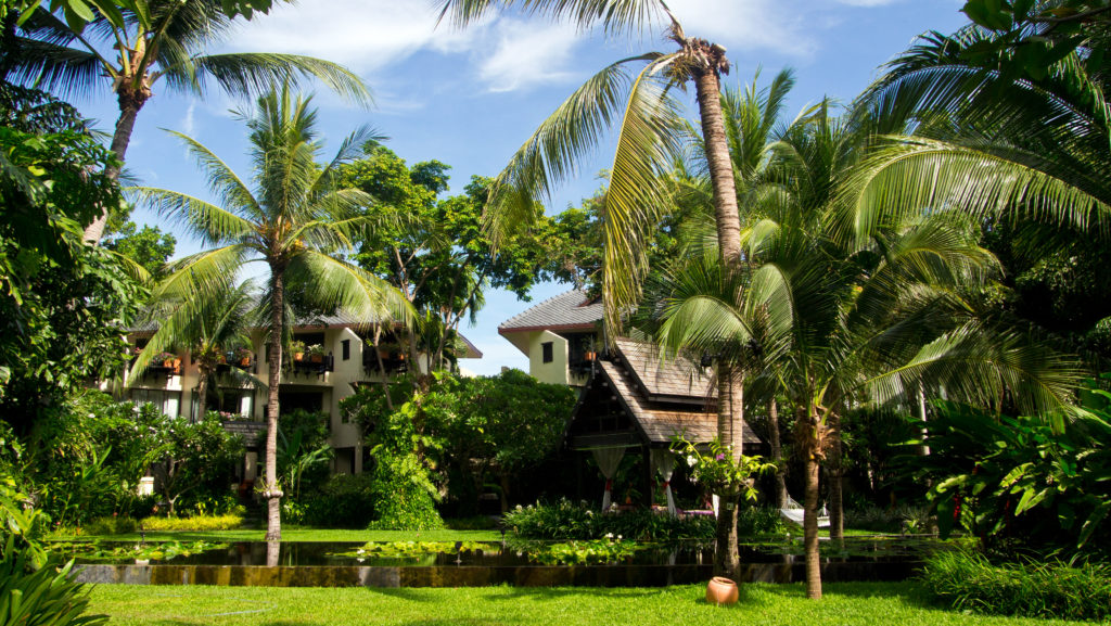View at the garden of the Anantara Bophut Resort & Spa