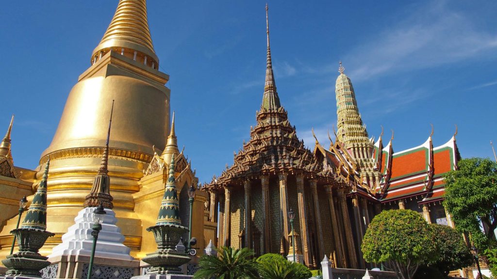 The Wat Phra Kaeo in the Grand Palace of Bangkok