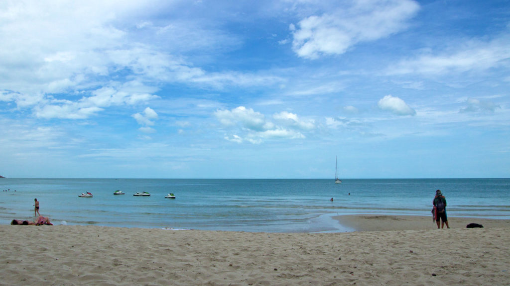 The view at the Gulf of Thailand from Chaweng Beach
