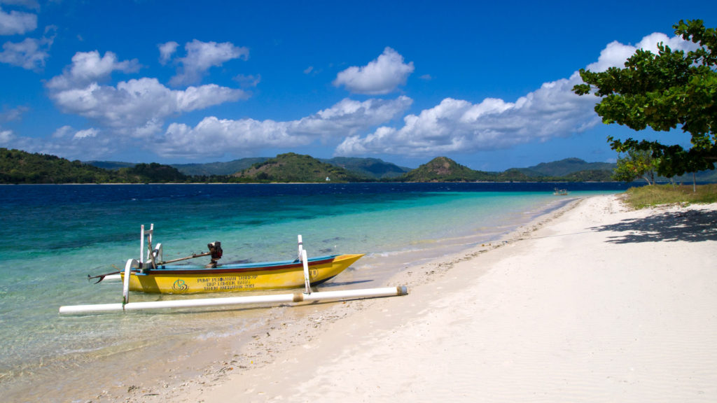 Lonely dream beach on Gili Layar in Sekotong, Lombok