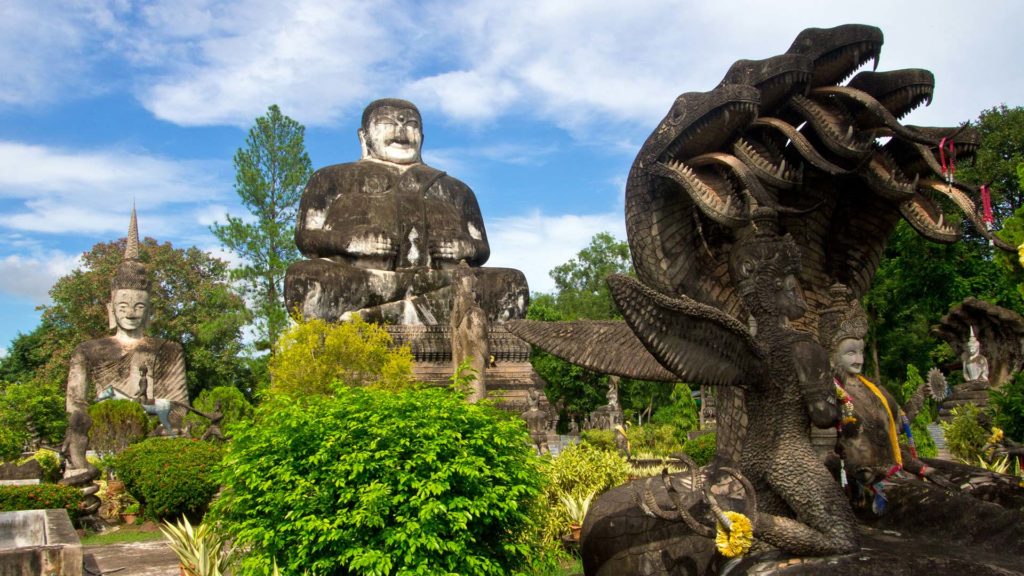Buddhistische Statuen im Sala Kaew Ku Skulpturenpark, Nong Khai