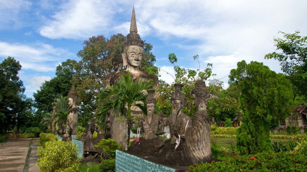 Buddhistische und hinduistische Statuen im Sala Kaew Ku Skulpturenpark, Nong Khai