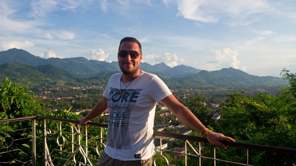 Tobi at the Mount Phou Si, Luang Prabang, Laos