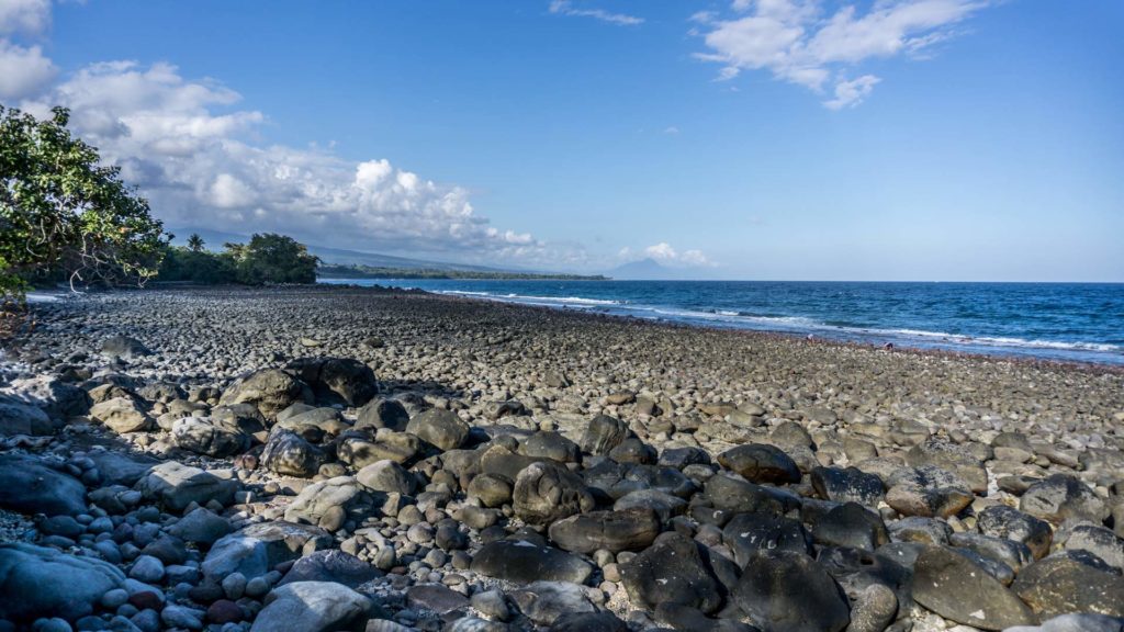 Stone beach on Flores, Indonesia