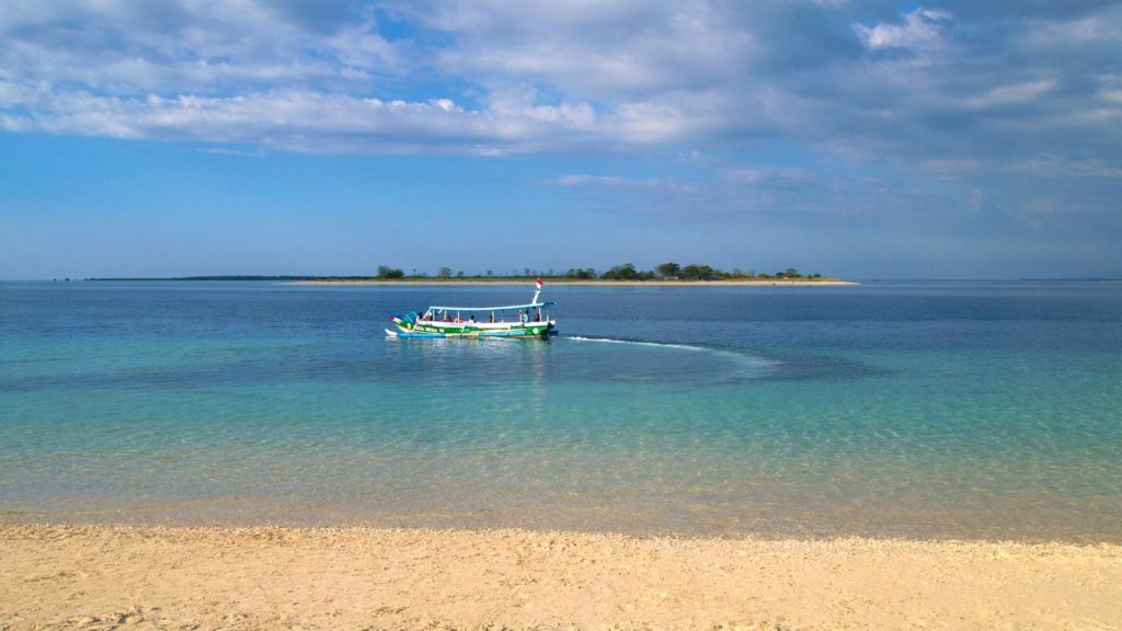 Ausblick von Gili Kondo auf Gili Bidara, Lombok