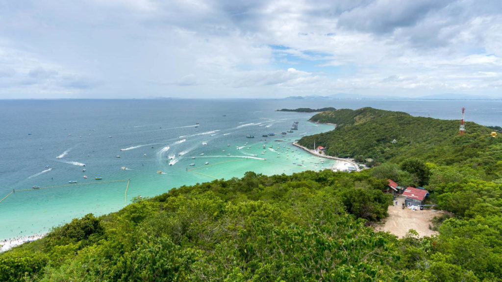 View over Koh Larn from the viewpoint at the Kuan Yin statue