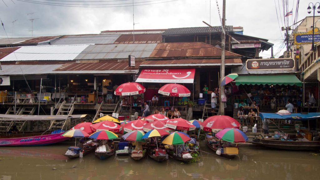 View at the Amphawa Floating Market