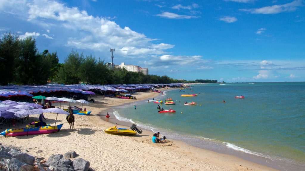 View at the Cha Am Beach near Hua Hin, Thailand