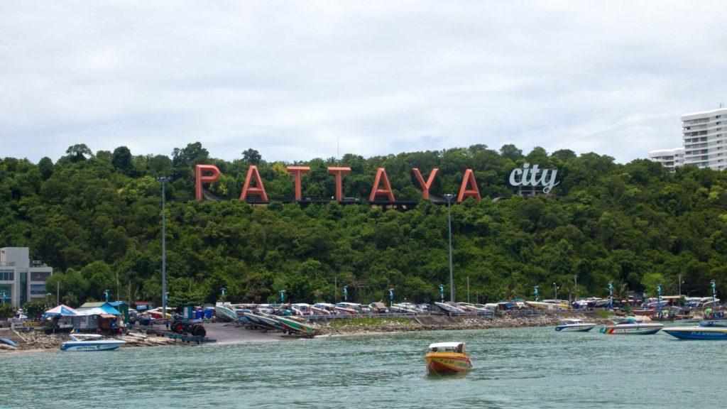 Das Pattaya City Schild in Pattaya, Thailand