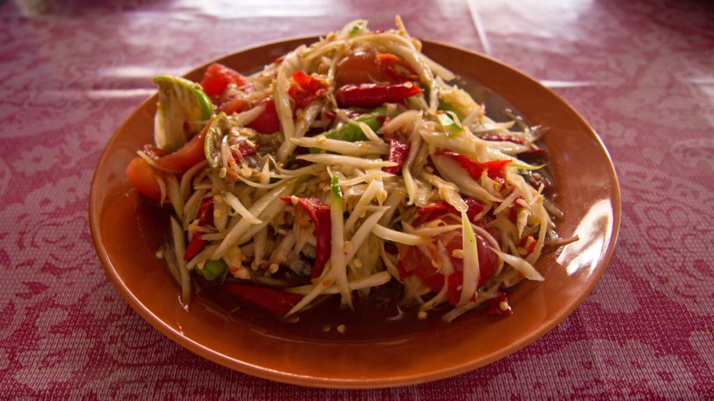 Som Tam, spicy Papaya Salad, Thailand