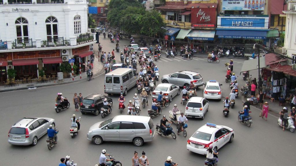 Straße in Hanoi, Vietnam