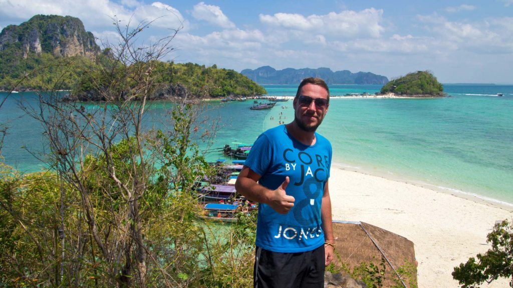 Tobi auf dem Chicken Island Viewpoint