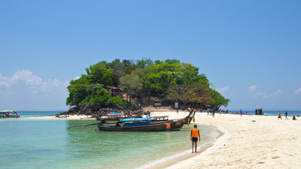 The beach of Tub Island in Krabi