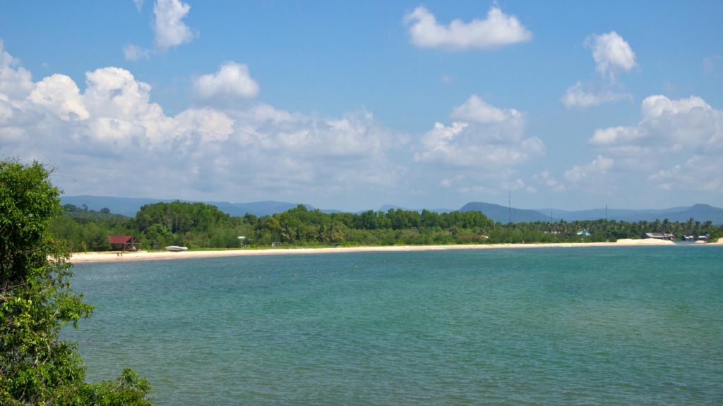 The long natural Cua Can Beach in the west of Phu Quoc, Vietnam