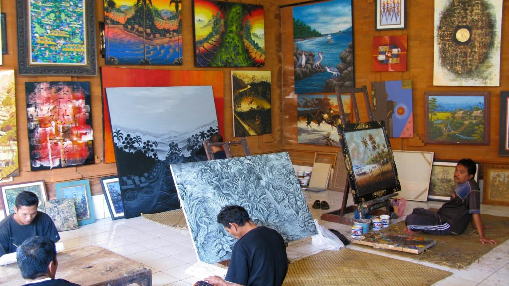 Painter in Ubud on Bali
