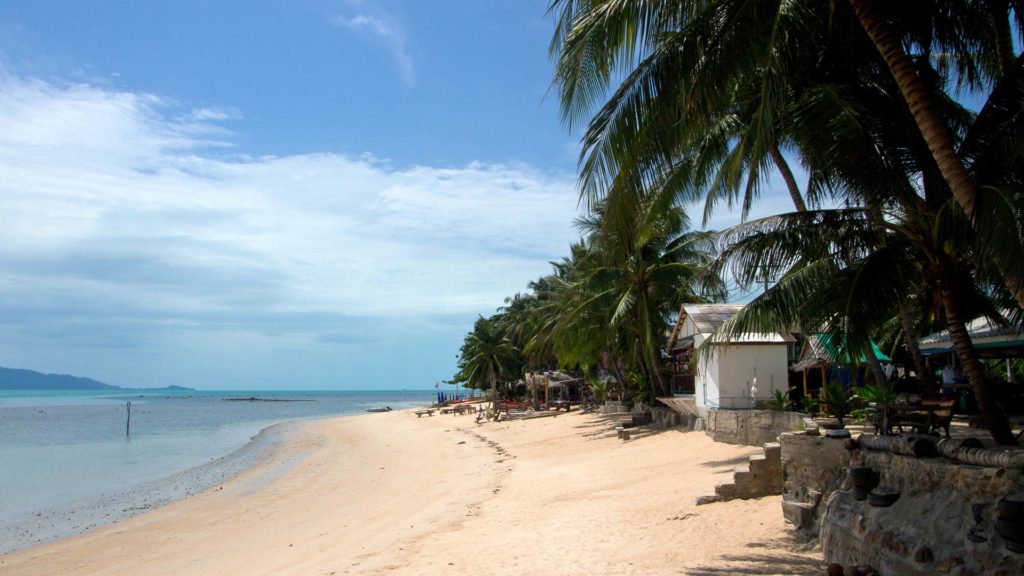 Der einsame Bang Por Beach im Norden von Koh Samui