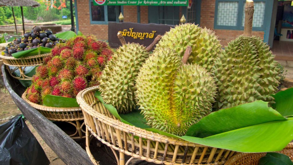 Mangosteen, Rambutan und Durian, Chantaburis Früchte