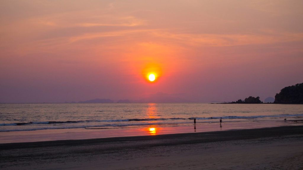 Sunset at Long Beach on Koh Phayam