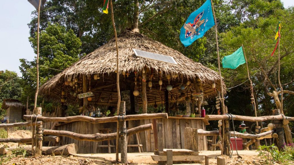 Hippie wooden bar at the Koh Phayam viewpoint