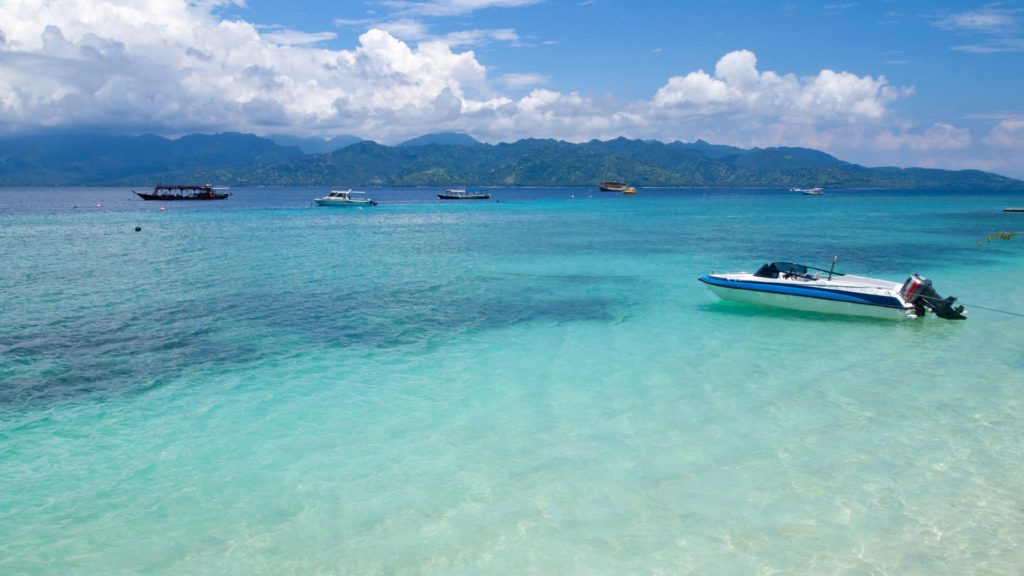 View on Lombok from Gili Trawangan