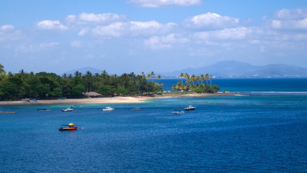 View on Senggigi Bay and Senggigi Beach, Lombok