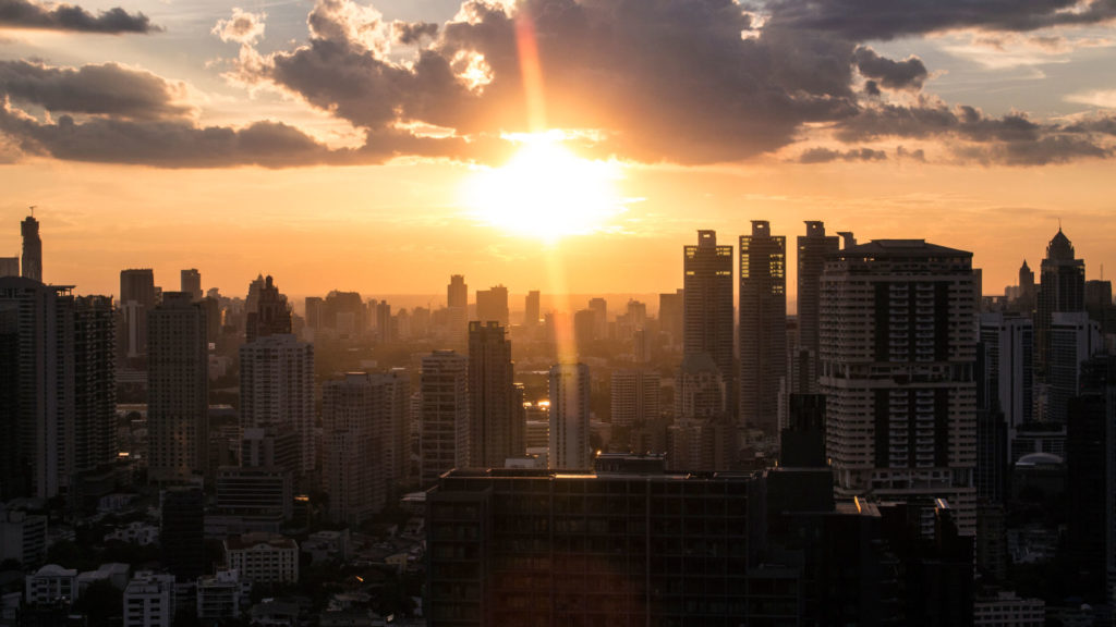 Bangkok bei Sonnenuntergang