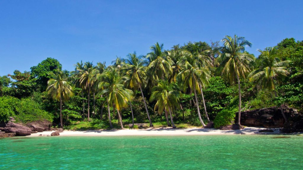 Die einsame Fingernail Island in der Nähe von Phu Quoc in Vietnam