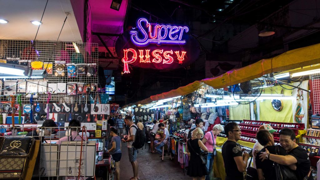 People at the Patpong Night Market in Silom