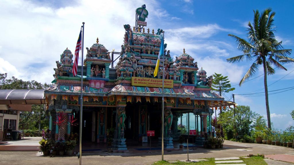Der hinduistische Sri Aruloli Thirumurugan Temple auf dem Gipfel des Penang Hill