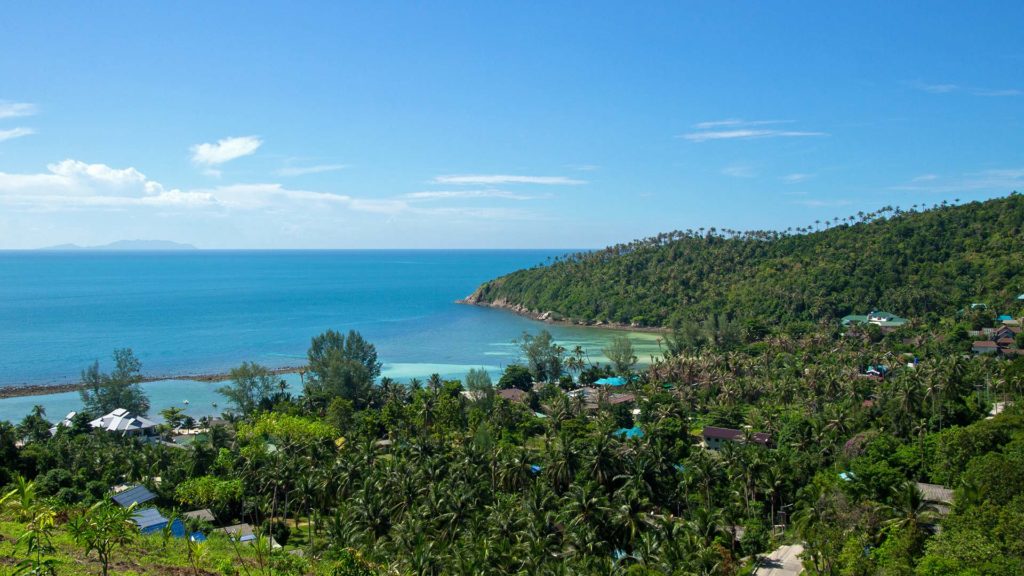 Die Aussicht vom Haad Salad Viewpoint auf Koh Phangan